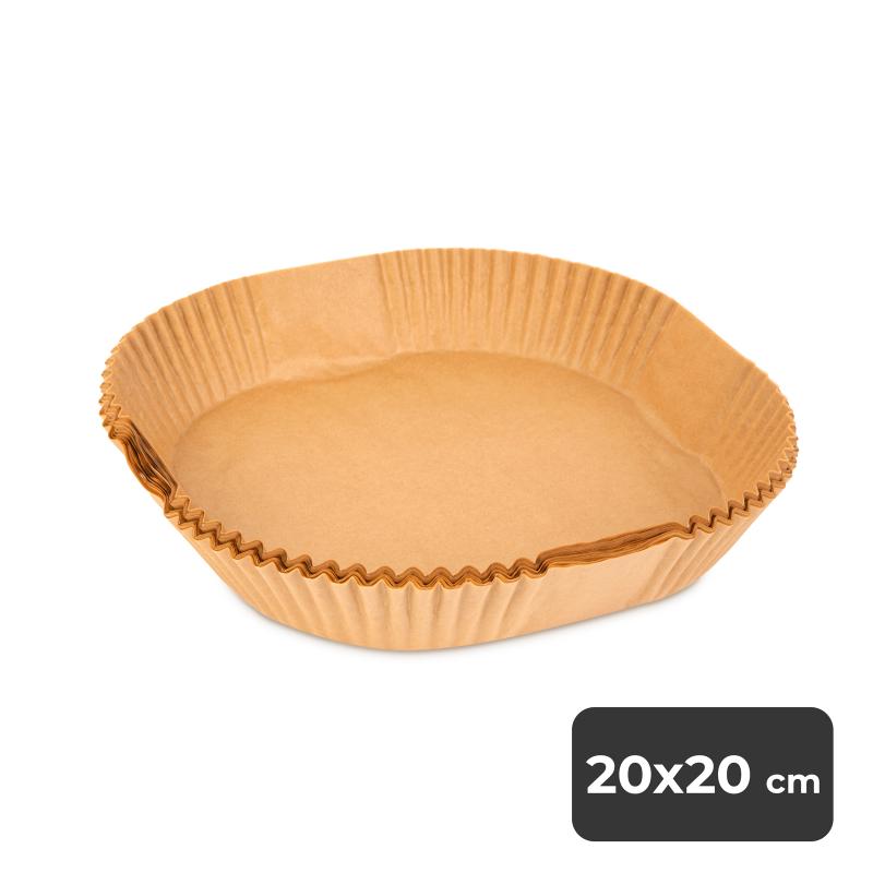 Hartie de copt pentru friteuza cu aer - pătrată - 20 cm - 50 buc/pachet