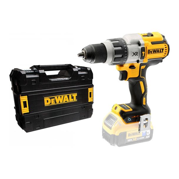 Masina de gaurit si insurubat cu percutieDewalt DCD997NT, compatibila cu acumulatori Li-Ion 18V, cuplu maxim 95 Nm, valiza de transport, Tool Connect