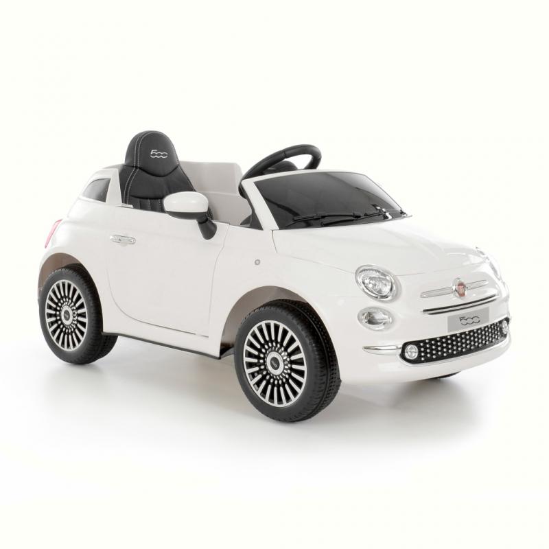 Masina FIAT500 White, 4.5 Ah, 2x6V, 3-4 km/h