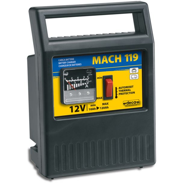 Redresor baterii Deca MACH119, tensiune incarcare 12 V, capacitate baterii Pb/AGM 10-120 Ah