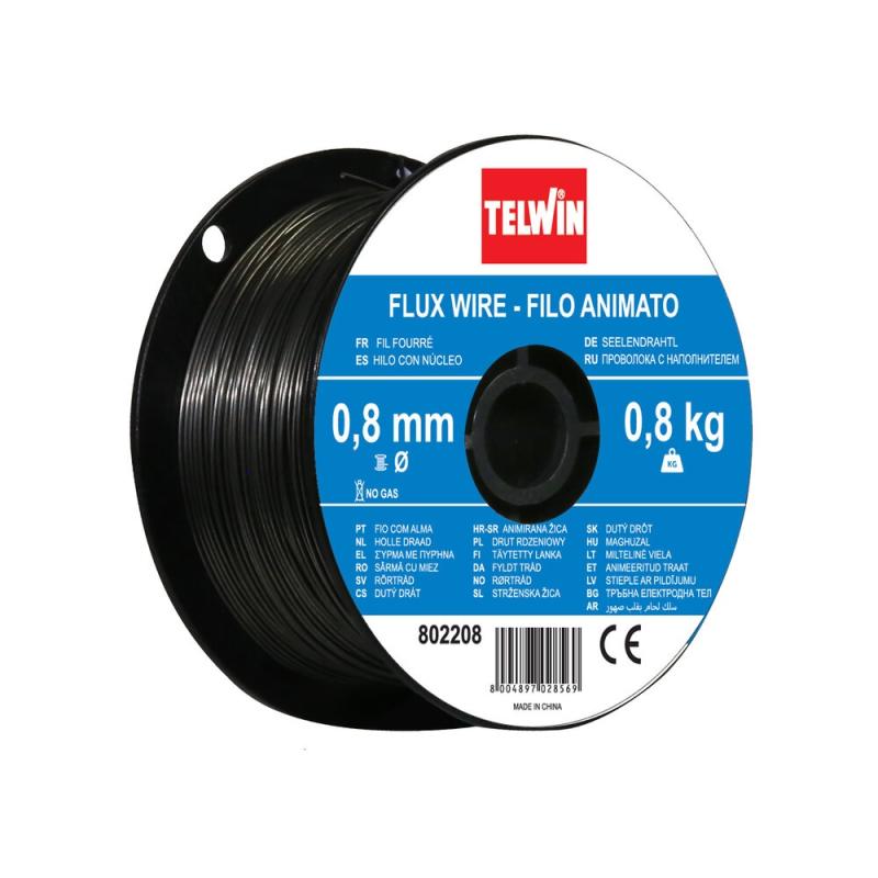 Sarma sudura cu flux  Telwin 0.8 mm rola 0.8 kg - pentru sudura fara gaz