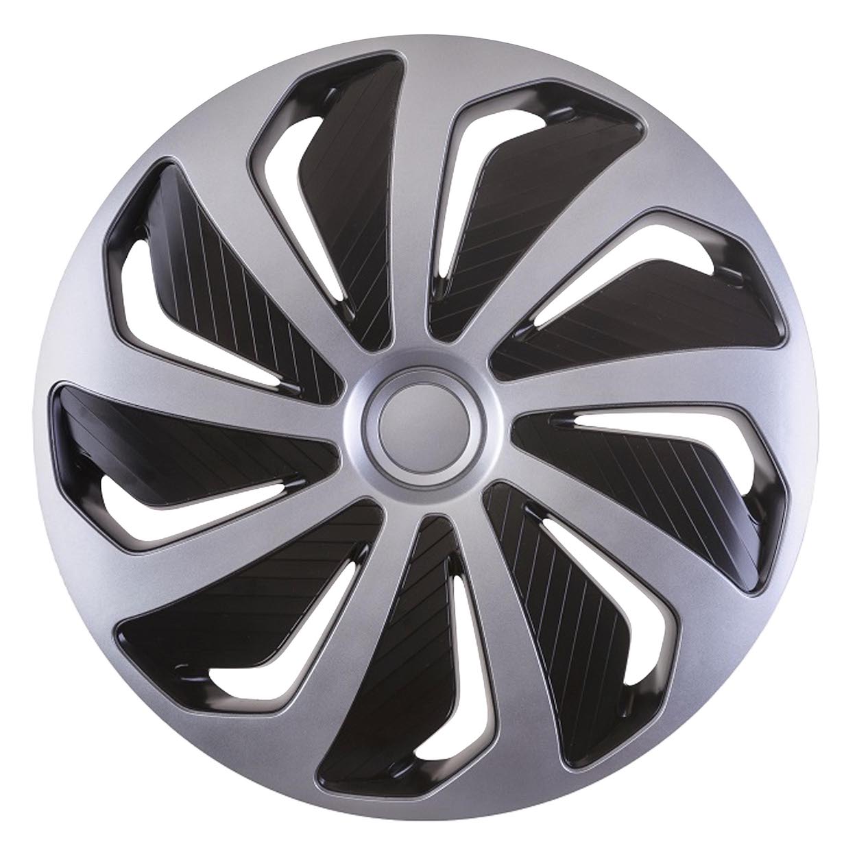 Set 4 capace roti model WIND 14" - SILVER & BLACK