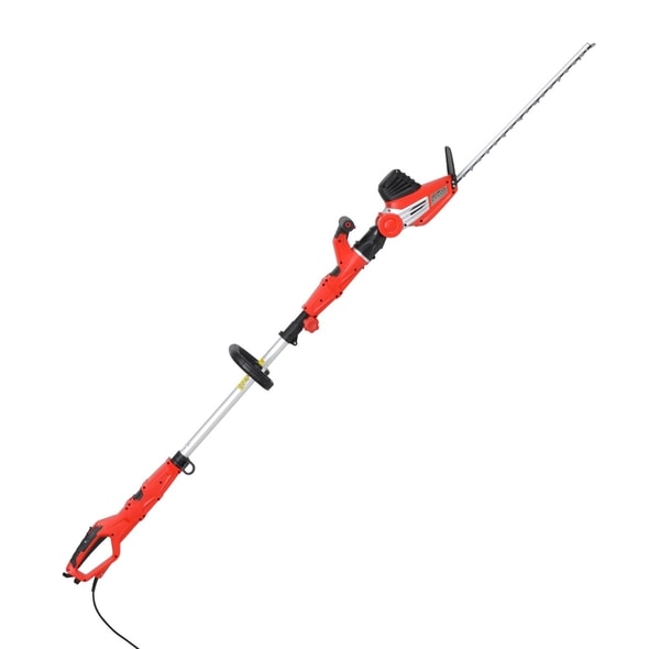 Trimmer electric pentru gard viu HECHT 675, 750 W, maner telescopic, lungime lama 51 cm