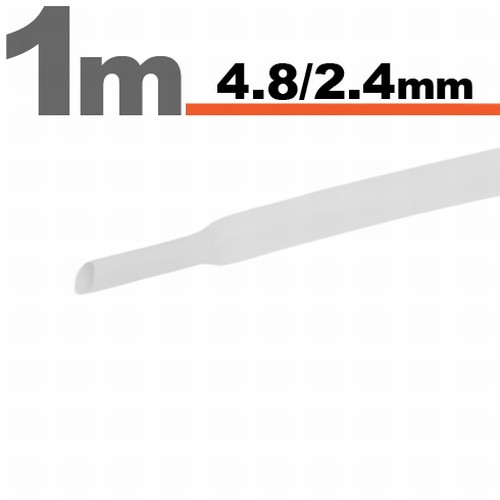 Tub termocontractibilAlb • 4,8 / 2,4 mm