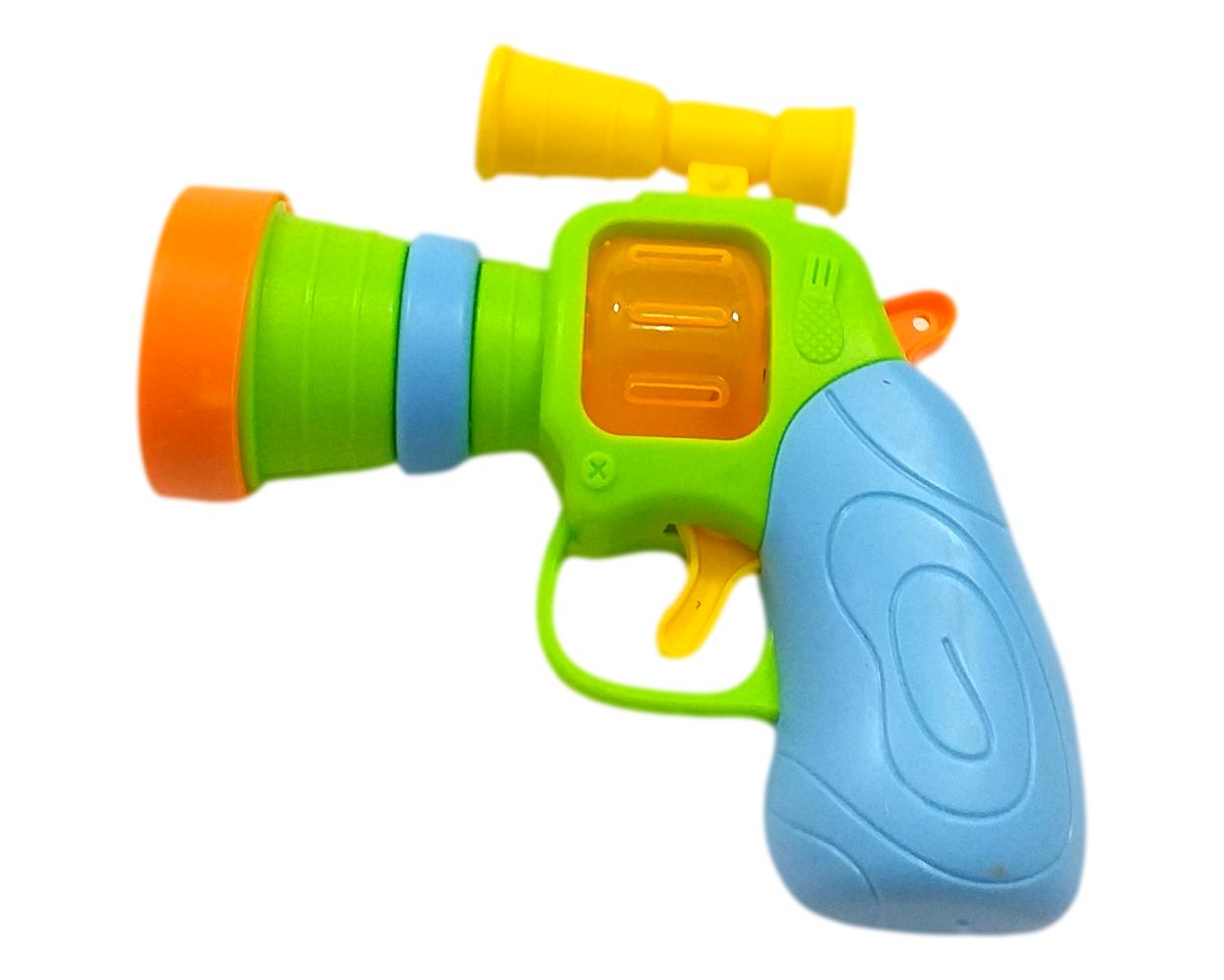 Arma de jucarie, Mini Pistol Interactiv cu Lumini Si Muzica, Multicolor,6661-A