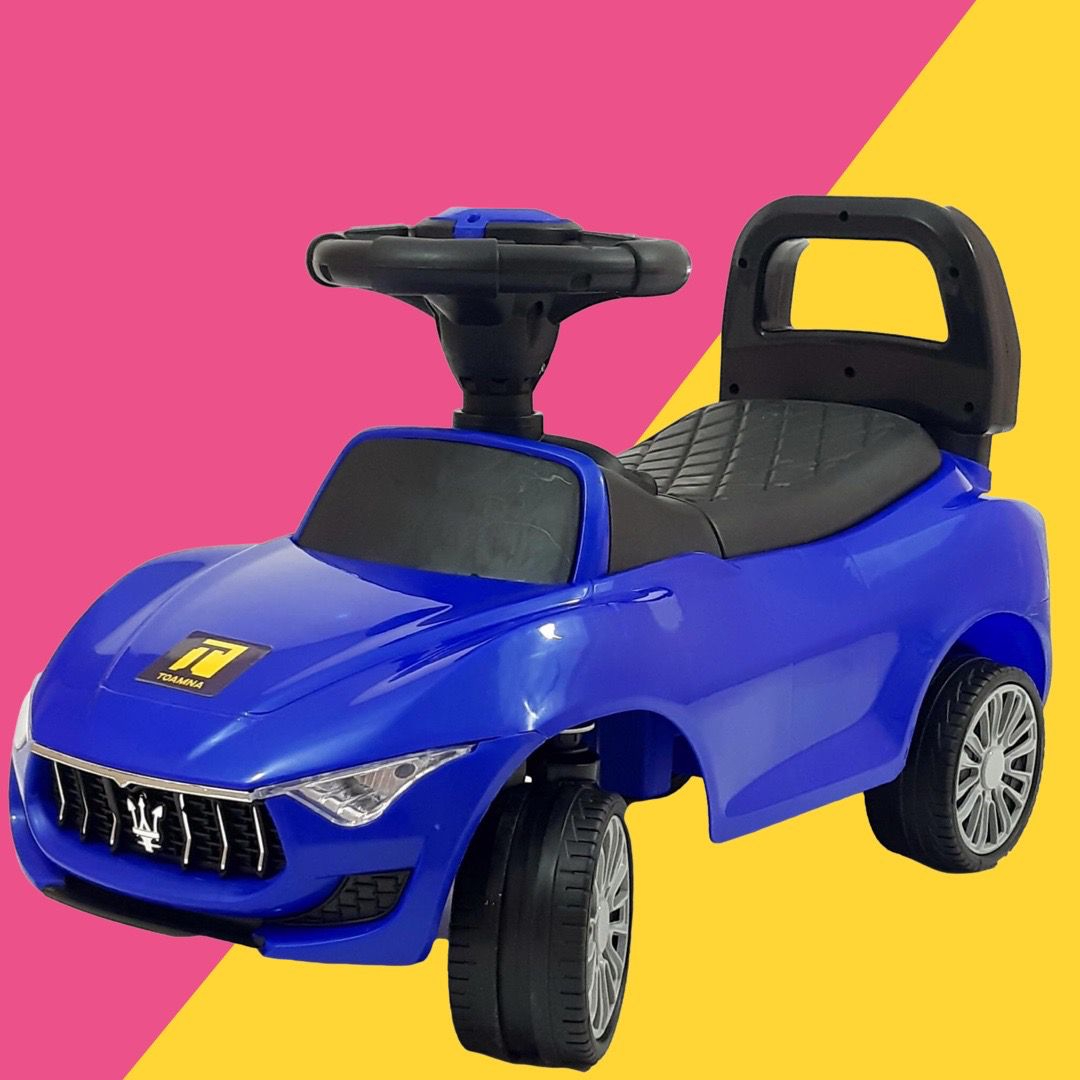 Masinuta Ride-On Pentru Copii, Maserati, Cu Melodii Si Lumini, Spatar De Protectie Si Volan, Albastru