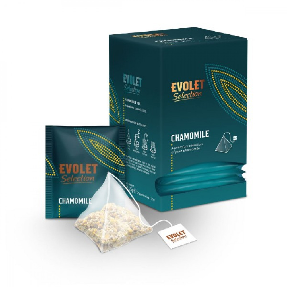 Ceai plic - Evolet Selection Chamomille PYR 25*2.25g, smartbarsolutions.ro
