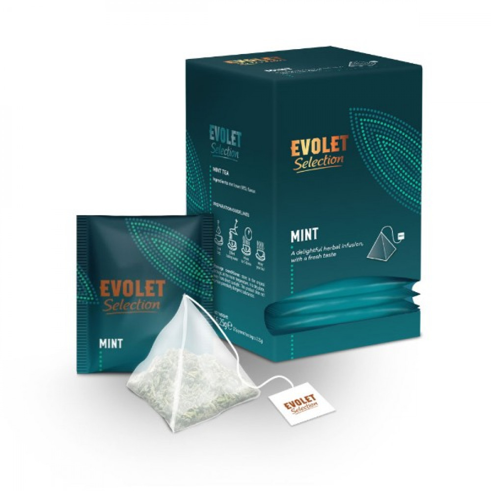 Ceai plic - Evolet Selection Mint PYR 25*2,25g, smartbarsolutions.ro