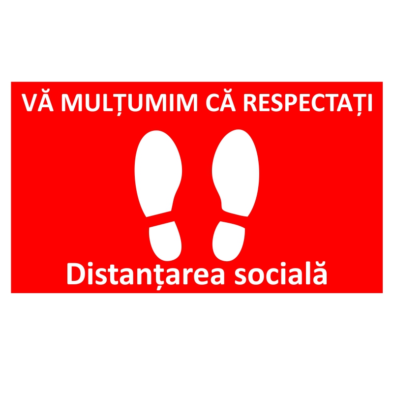 Sticker Indicator Respectati Distantarea Sociala 18186 Stick