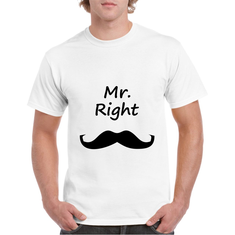 Tricou personalizat barbati alb Mr Right