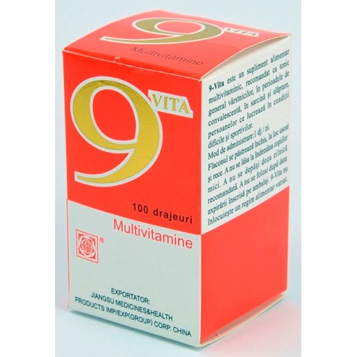 Tonice generale - 9 Vita multivitamine , 100 drajeuri  Yong Kang, farmacieieftina.ro