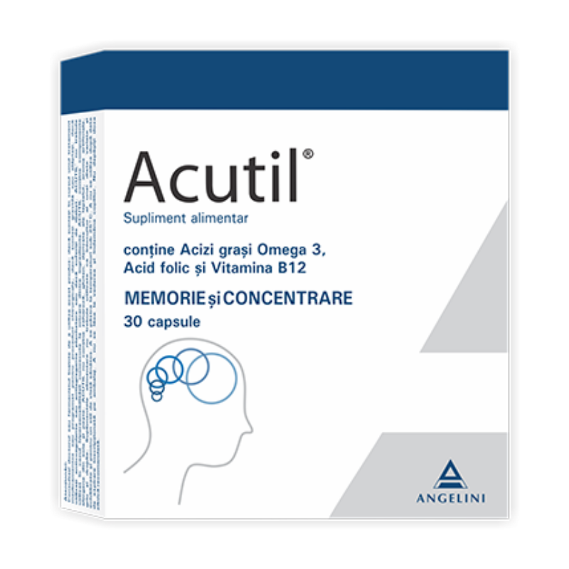 Memorie si circulatie cerebrala - Acutil, 30 Capsule, Angelini, farmacieieftina.ro