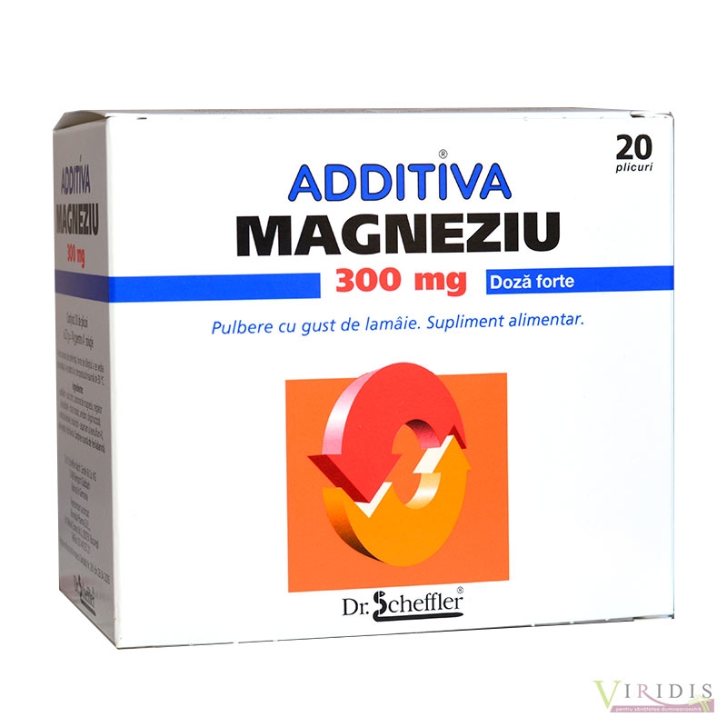 Vitamine, minerale si antioxidanti - Additiva magneziu 300mg ,20 plicuri, farmacieieftina.ro