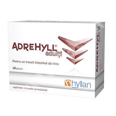 Afectiuni digestive si intestinale - Adrehyll pentru Adulti, 10 Plicuri, Hyllan, farmacieieftina.ro