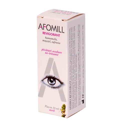 Afectiuni ale ochilor - Picaturi Afomill Revigorant, 10 ml, Af United, farmacieieftina.ro