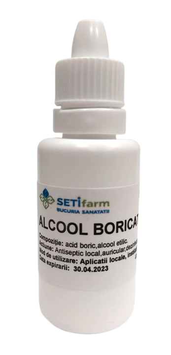 Antiseptic - ALCOOL BORICAT 4% 20 ml, farmacieieftina.ro