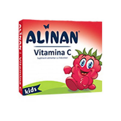 Alinan Vitamina C Pentru Copii Comprimate Masticabile Zmeura