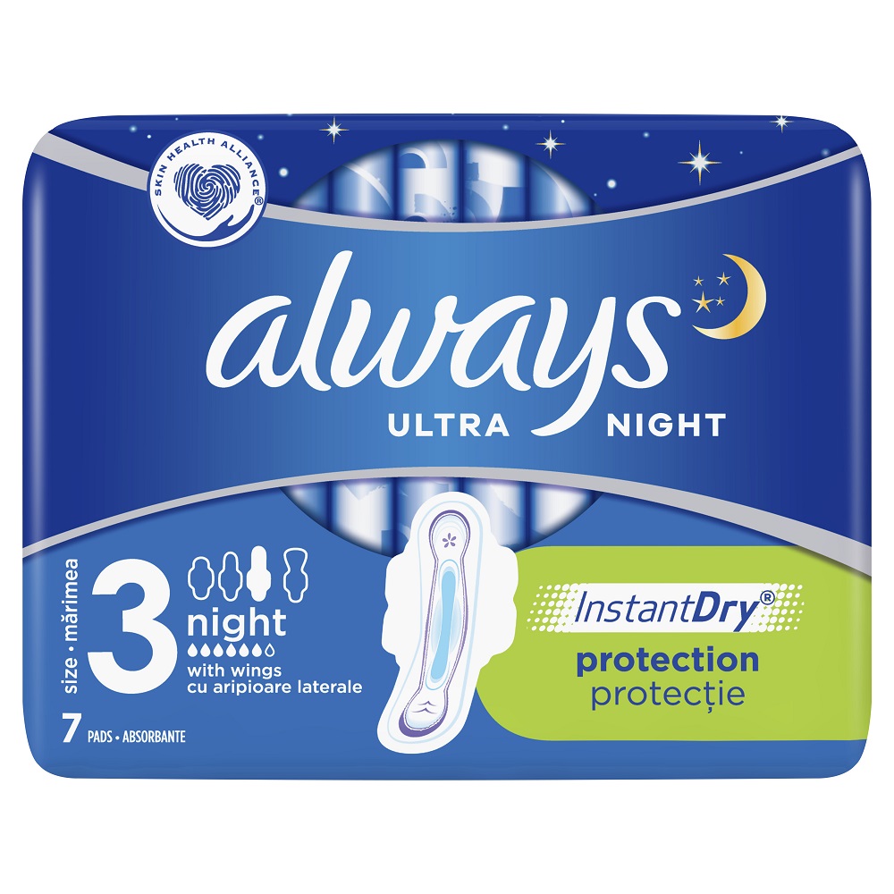 Absorbante si tampoane  - Always Ultra Night X 7 Buc, farmacieieftina.ro