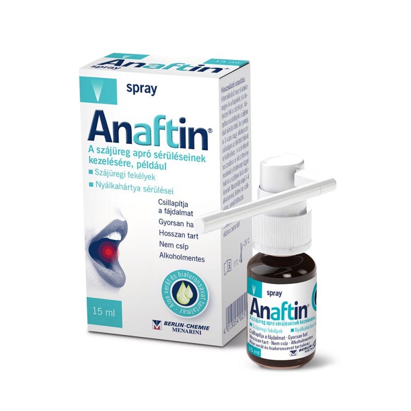 Afectiuni ale cavitatii bucale - Anaftin Spray, 15 ml, Berlin Chemie, farmacieieftina.ro