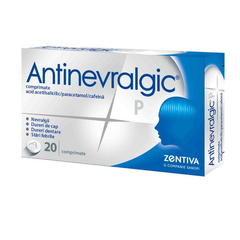Durere, Nevralgie - Antinevralgic P, 20 Comprimate, Sanofi, farmacieieftina.ro