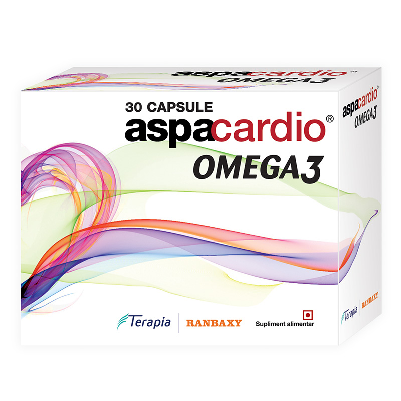Hipertensiune arteriala si problemele inimii - ASPACARDIO OMEGA 3*30CPS, farmacieieftina.ro