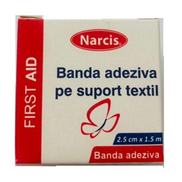 BANDA ADEZIVA 2.5 X 1.5 CM SUPORT TEXTIL NARCIS