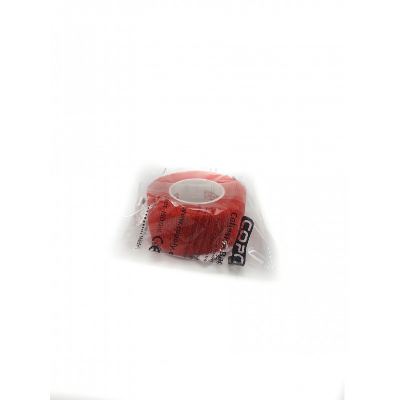Bandaje, fesi si tifoane - Bandaj Elastic Autoadeziv Copoly 2.5 x 450 cm Rosu, farmacieieftina.ro