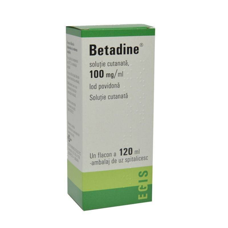 Arsuri, rani si cicatrici - Betadine Solutie 10%, 120 ml, farmacieieftina.ro
