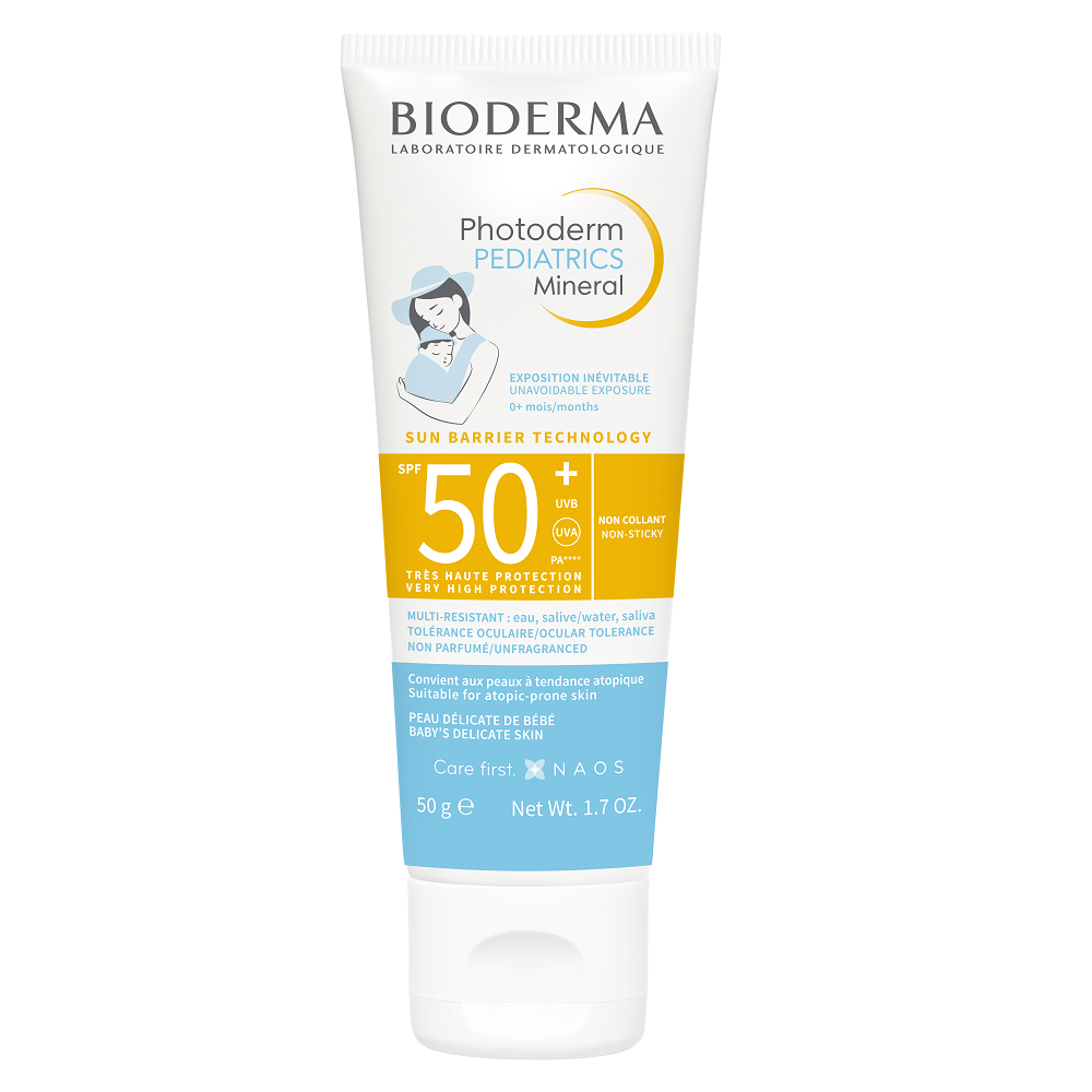 Produse pentru plaja - BIODERMA Crema Minerala Protectie Solara pentru Copii Photoderm Pediatrics, SPF 50+, 50g,, farmacieieftina.ro