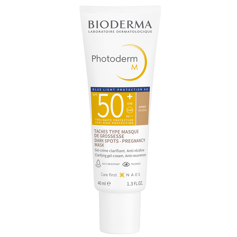 Bioderma gel-crema cu spf50+ auriu photoderm m, 40 ml