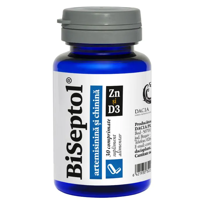 Biseptol ZN + D3, 30 comprimate