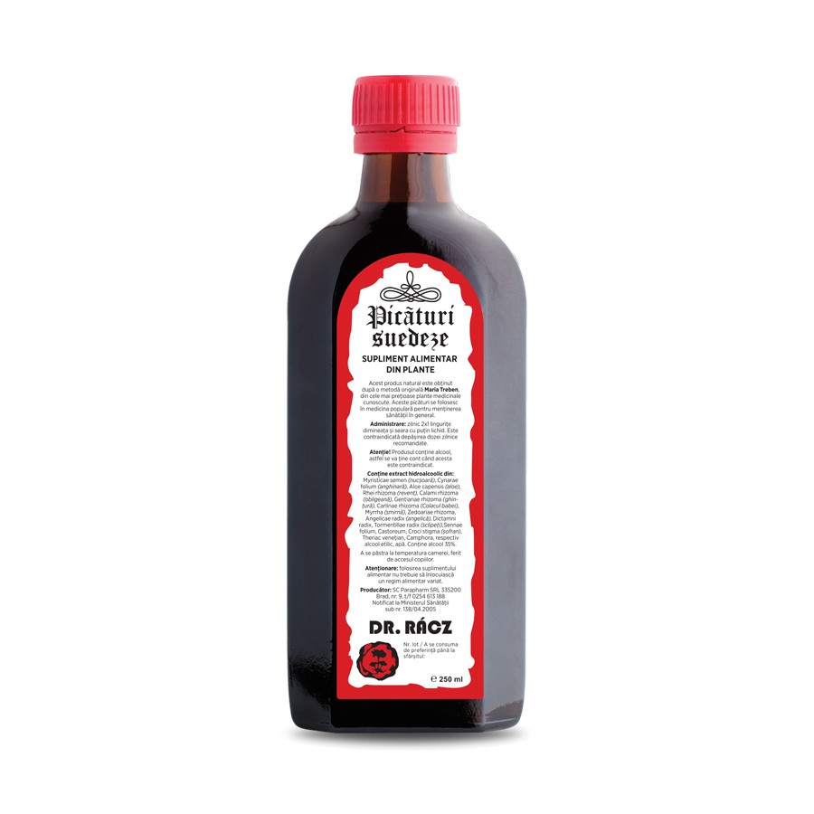 Bitter picaturi suedeze dr racz 250 ml 