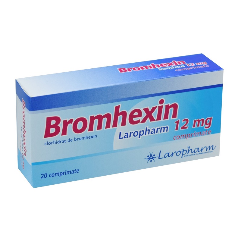 Tuse - Bromhexin 12 mg, 20 Comprimate, Laropharm, farmacieieftina.ro