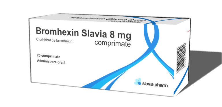 Tuse - Bromhexin Slavia, 8 mg, 20 Comprimate, Slavia Pharm, farmacieieftina.ro