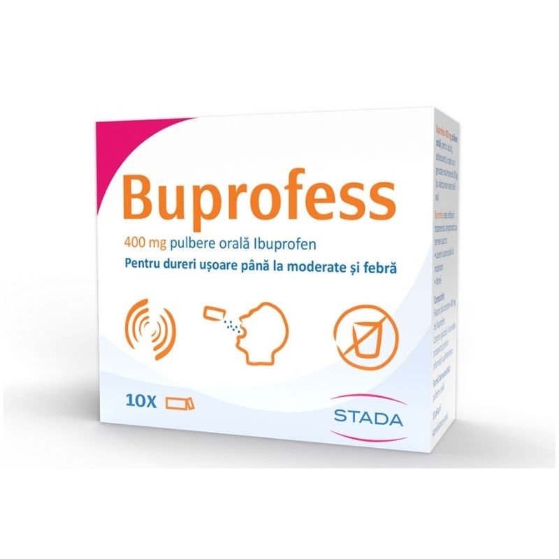 Buprofess 400mg pulbere orala ,10 plic