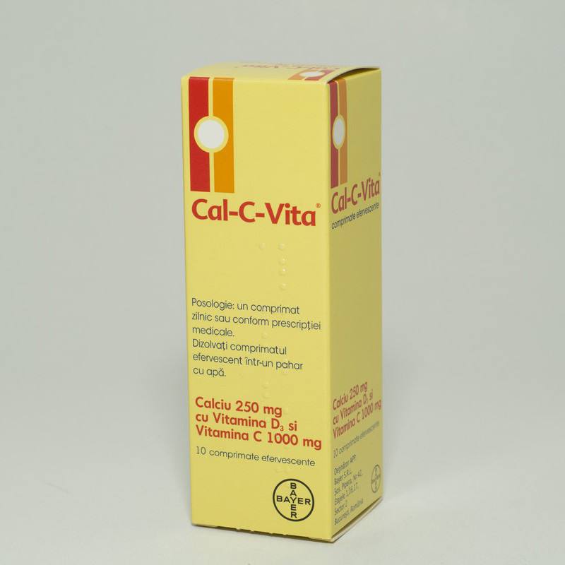 Raceala si gripa - Cal-C-Vita, 10 Cpr Eff , Bayer, farmacieieftina.ro
