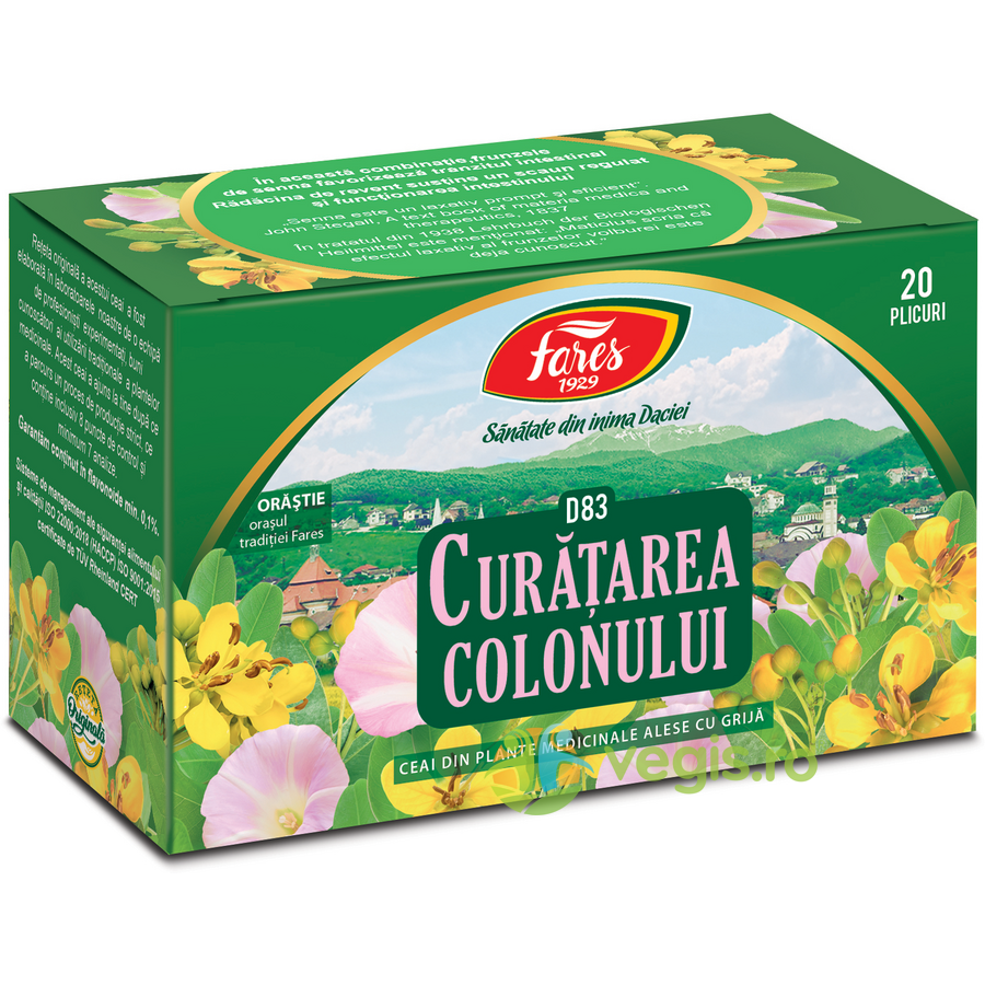 Ceaiuri - Ceai curatare colon  doze Fares, farmacieieftina.ro