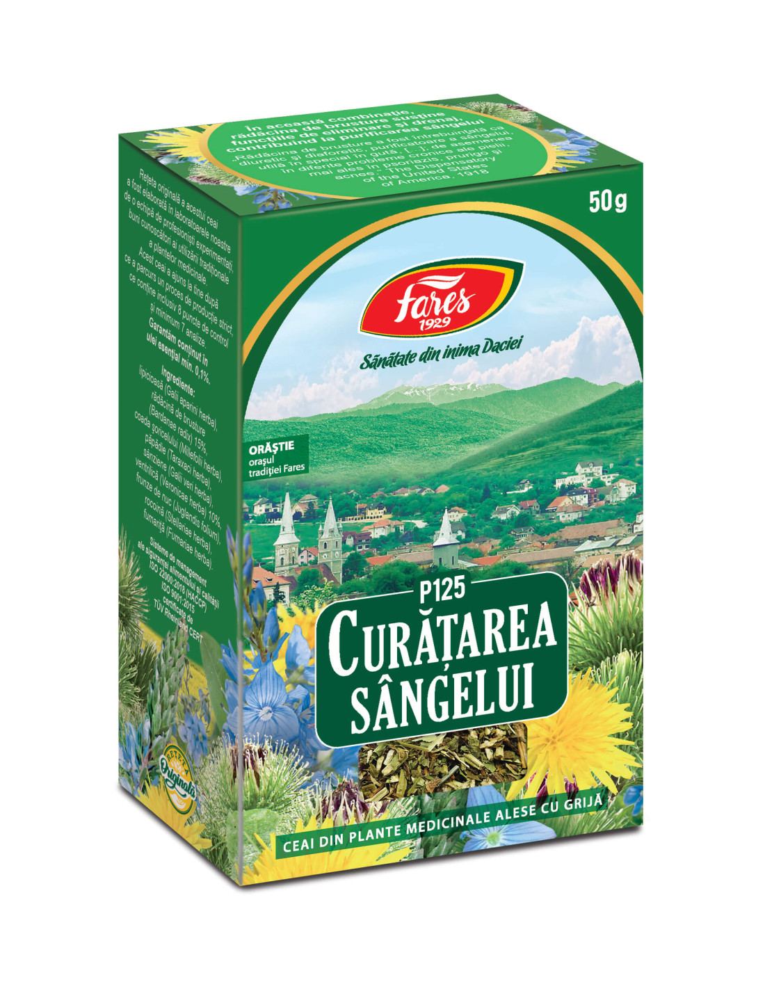 Ceaiuri - Ceai Curatare Sange, 50 g, Fares, farmacieieftina.ro