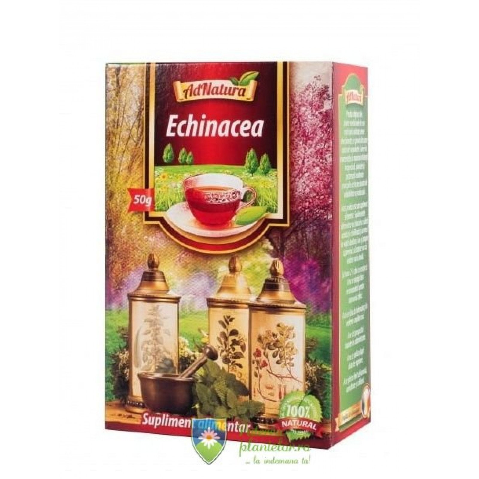 Ceaiuri - Ceai echinaceea  50g  Adserv, farmacieieftina.ro