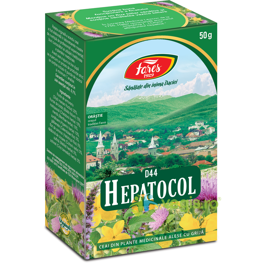Ceaiuri - Ceai hepatocol 50g Fares, farmacieieftina.ro