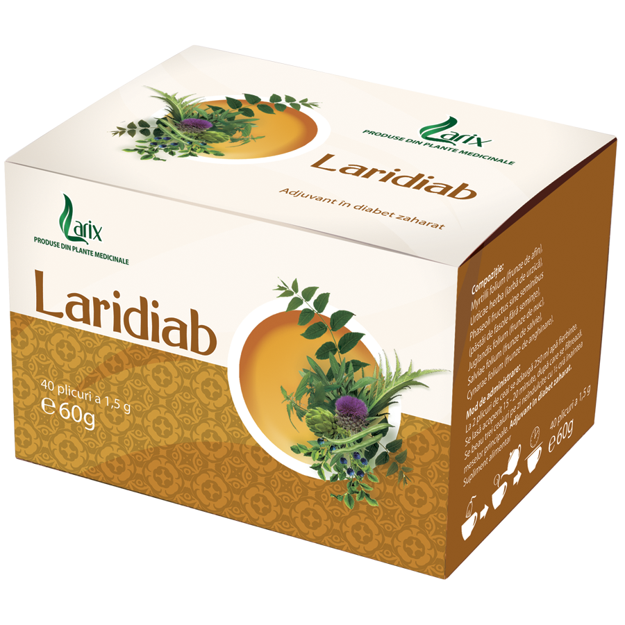 Ceaiuri - Ceai laridiab 40 dz Larix, farmacieieftina.ro