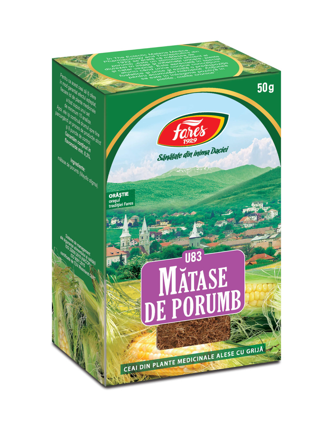 Ceaiuri - Ceai Matase Porumb, 50 gr, Fares, farmacieieftina.ro
