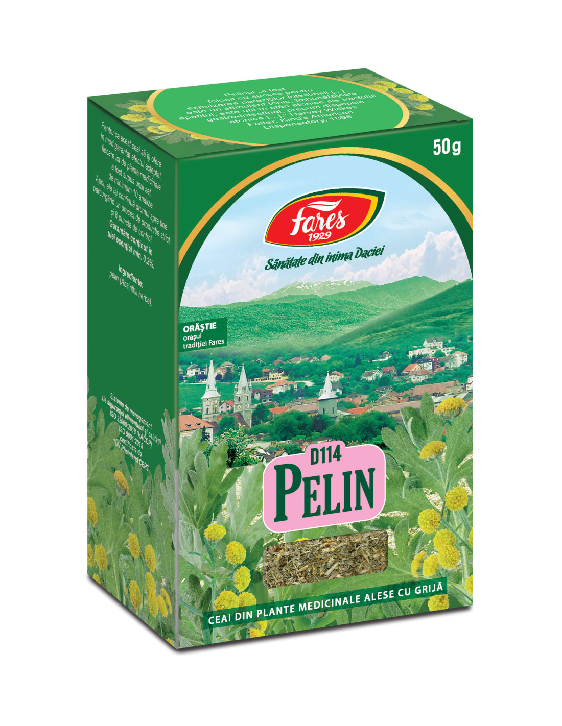 Ceaiuri - Ceai Pelin, 50 g, Fares, farmacieieftina.ro