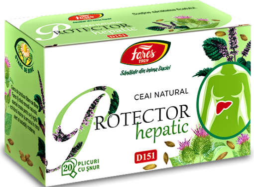 Ceaiuri - Ceai Protector Hepatic, 20 plicuri, Fares, farmacieieftina.ro