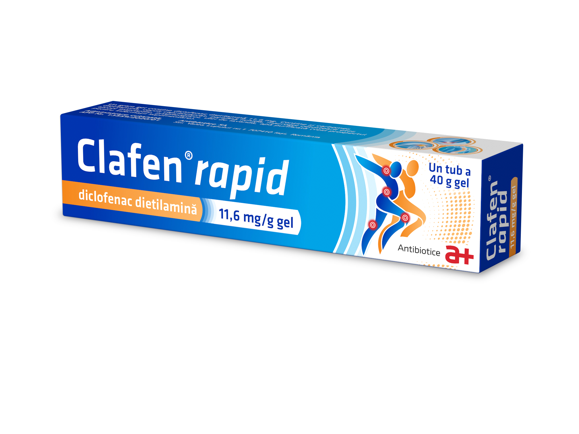 Afectiuni ale articulatiilor si sistemului osos - Clafen Rapid 11.6mg/G Gel 40 G, farmacieieftina.ro