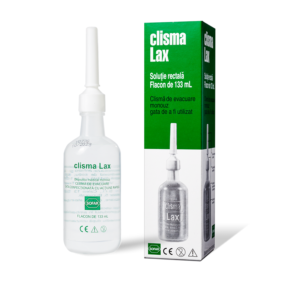 Constipatie - Clisma Lax 20 Fl, 133 ml, Sofar, farmacieieftina.ro