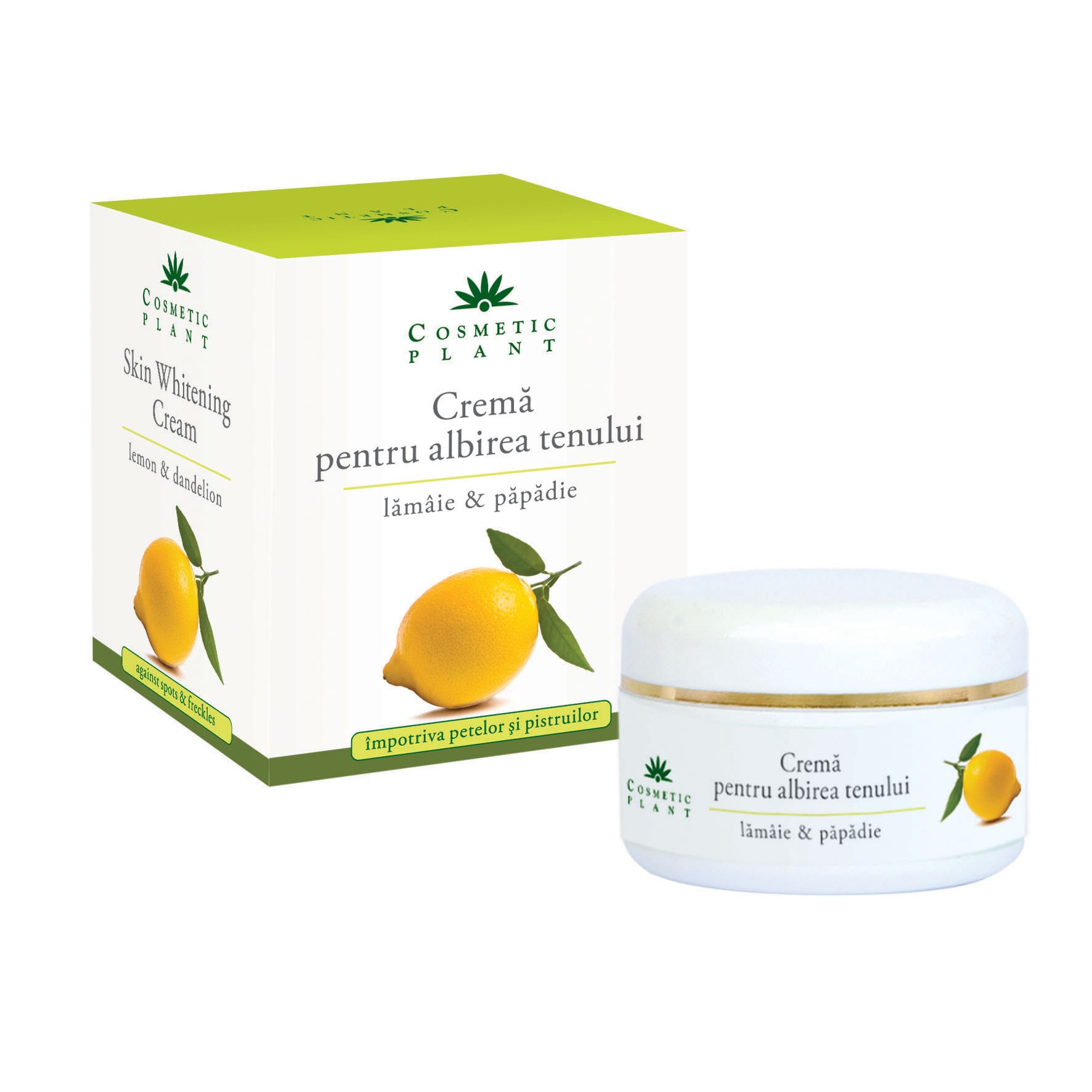 Piele sensibila - Cosmetic Plant Crema Albire cu Papadie 50 ml, farmacieieftina.ro