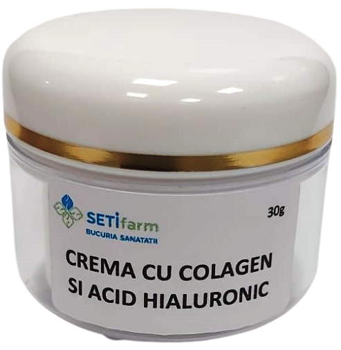 Ingrijire ten,hidratare, antirid - Crema cu Colagen si Acid Hialuronic, 30 g, farmacieieftina.ro