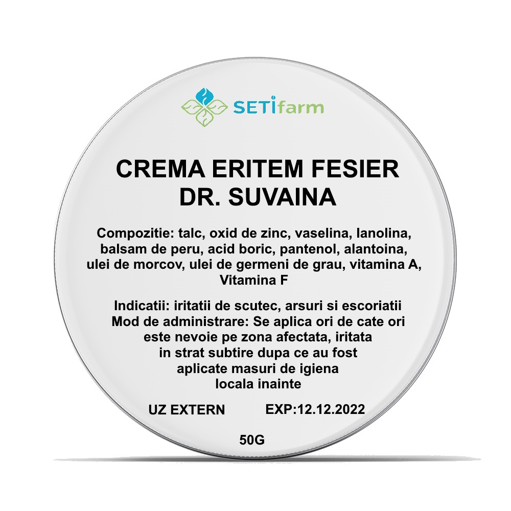 Afectiuni dermatologice - Crema Eritem Fesier 50 g, farmacieieftina.ro