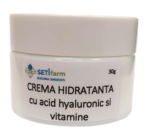 Ingrijire ten,hidratare, antirid - Crema Hidratanta cu Acid Hialuronic si Vitamine, 30 g, farmacieieftina.ro